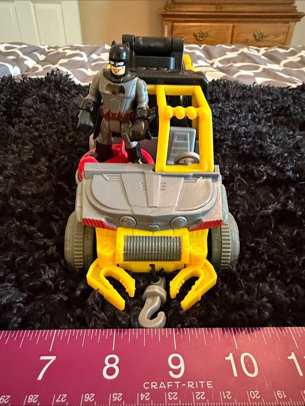 Batman Yellow and Gray Kids Toy Tow  🛻 with Action Figure